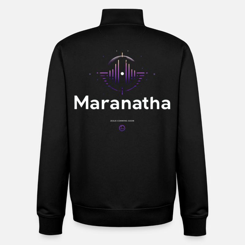 Maranatha Worship Wave - Unisex Organic Zip Sweatshirt by Stanley/Stella - black