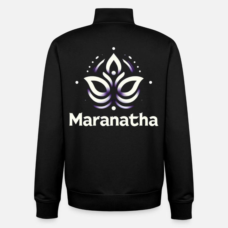 Maranatha Christ Coming Soon - Unisex Organic Zip Sweatshirt by Stanley/Stella - black