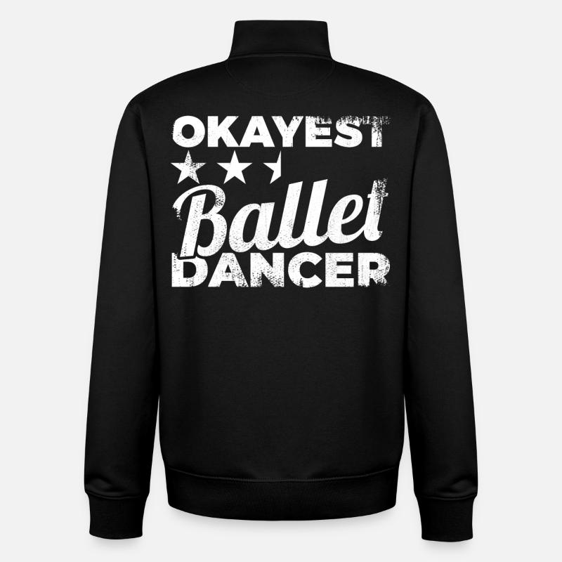 Okayest Danseur de ballet - Sweat zippé unisexe en coton bio Stanley/Stella - noir