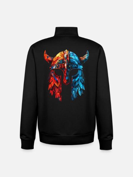 Viking Horned Helmet - Unisex Organic Zip Sweatshirt by Stanley/Stella - black