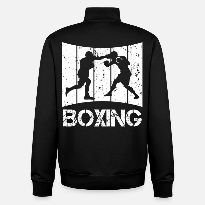 Retro Boxes - Unisex Organic Zip Sweatshirt by Stanley/Stella - black