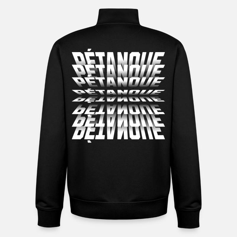Boules de pétanque pour pétanque, pétanque et pétanque - Sweat zippé unisexe en coton bio Stanley/Stella - noir