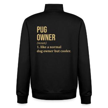 Mops - Unisex Organic Zip Sweatshirt von Stanley/Stella - Schwarz - Hinten - AI Model Male 185 light (185cm)