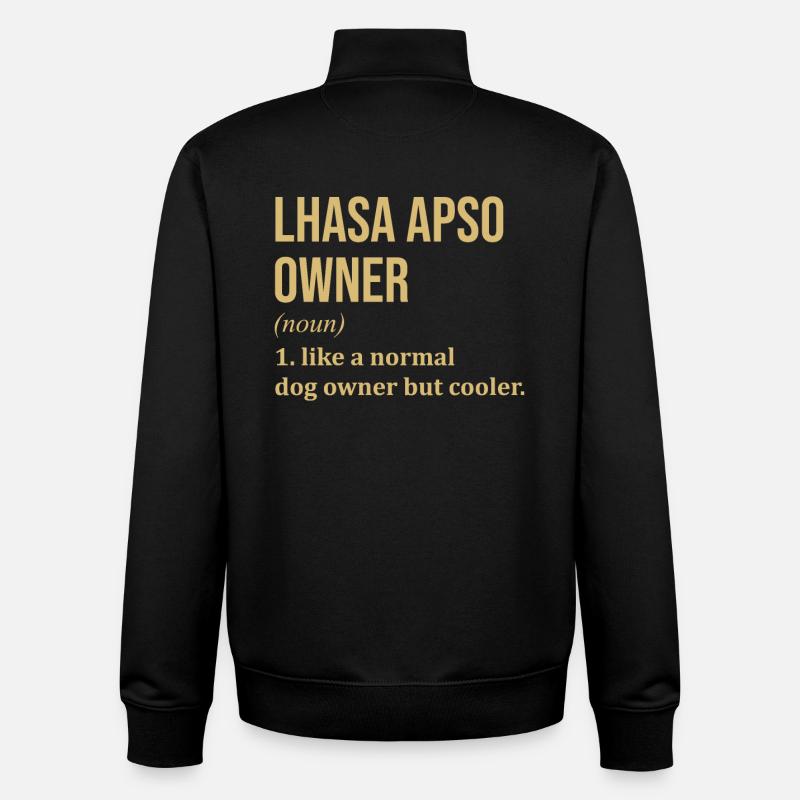 Lhassa Apso - Sweat zippé unisexe en coton bio Stanley/Stella - noir