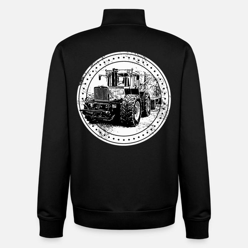 Tractor 1300 TRAC - Unisex Organic Zip Sweatshirt by Stanley/Stella - black