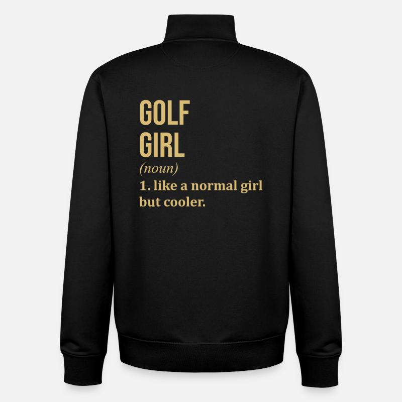 Golf - Sweat zippé unisexe en coton bio Stanley/Stella - noir