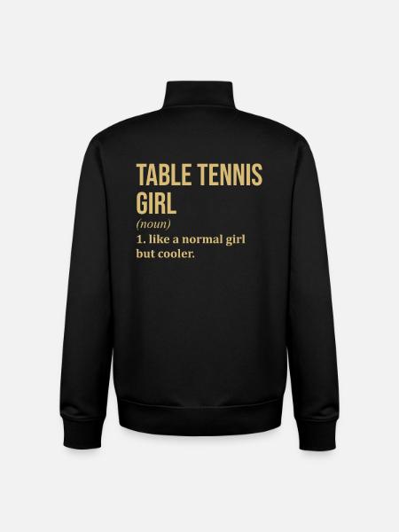 Table Tennis Table Tennis Table Tennis - Unisex Organic Zip Sweatshirt by Stanley/Stella - black