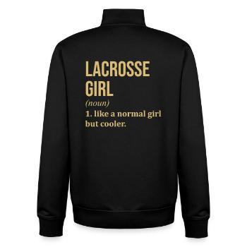 Lacrosse - Unisex Organic Zip Sweatshirt von Stanley/Stella - Schwarz - Hinten - AI Model Male 185 light (185cm)