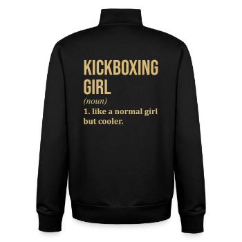 Kickboxen - Unisex Organic Zip Sweatshirt von Stanley/Stella - Schwarz - Hinten - AI Model Male 185 light (185cm)