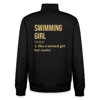 Schwimmen - Unisex Organic Zip Sweatshirt von Stanley/Stella - Schwarz - Hinten - AI Model Male 185 light (185cm)