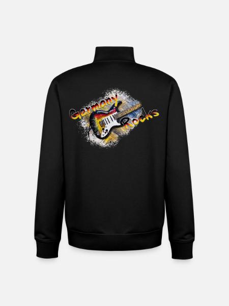 Germany Rocks - Unisex Organic Zip Sweatshirt by Stanley/Stella - black