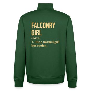 Falknerei - Unisex Organic Zip Sweatshirt von Stanley/Stella - Flaschengrün - Hinten - AI Model Male 185 dark (185cm)