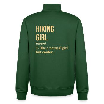 Hiking - Unisex Organic Zip Sweatshirt by Stanley/Stella - bottle green - Back - AI Model Male 185 dark (185cm)