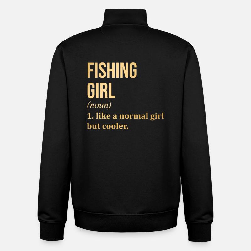 Angeln - Unisex Organic Zip Sweatshirt von Stanley/Stella - Schwarz