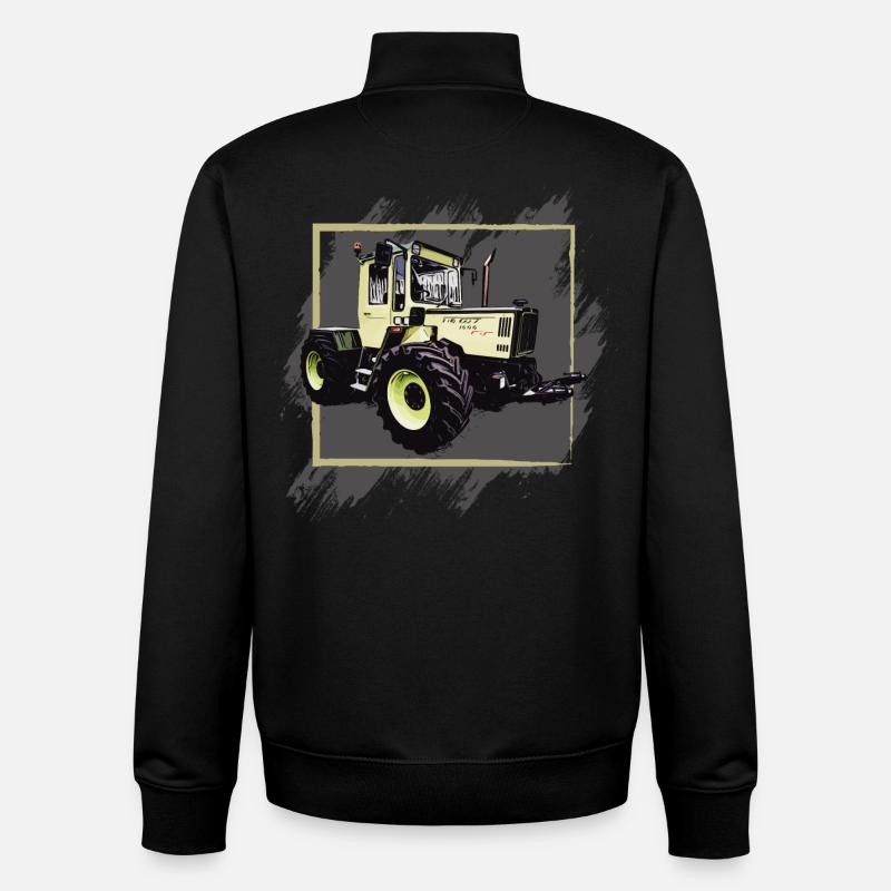 Old MB 1000 tractor - Unisex Organic Zip Sweatshirt by Stanley/Stella - black