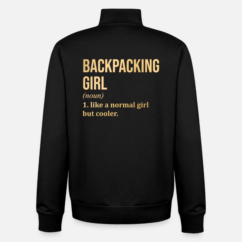 Backpacker - Unisex Organic Zip Sweatshirt by Stanley/Stella - black