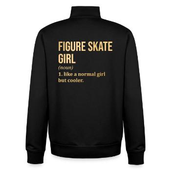 Figure Skating - Unisex Organic Zip Sweatshirt by Stanley/Stella - black - Back - AI Model Male 185 light (185cm)