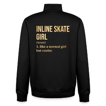 Inline-Skating - Unisex Organic Zip Sweatshirt von Stanley/Stella - Schwarz - Hinten - AI Model Male 185 light (185cm)