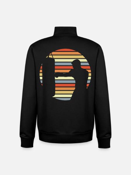 Boxer Drawing - Unisex Organic Zip Sweatshirt by Stanley/Stella - black