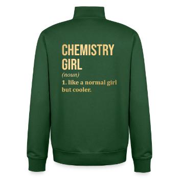 Chemistry - Unisex Organic Zip Sweatshirt by Stanley/Stella - bottle green - Back - AI Model Male 185 dark (185cm)