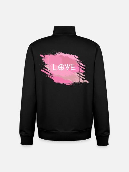LOVE - Unisex Organic Zip Sweatshirt von Stanley/Stella - Schwarz
