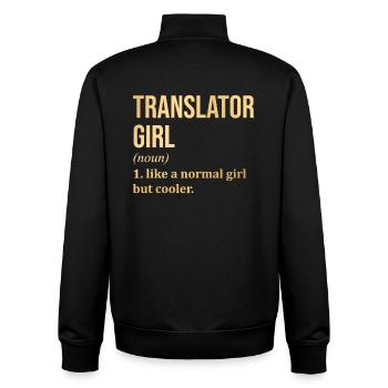 Translator - Sweat zippé unisexe en coton bio Stanley/Stella - noir - Dos - AI Model Male 185 light (185cm)