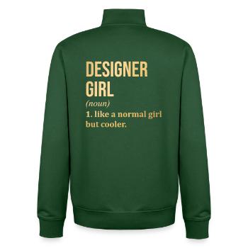 Designer - Unisex Organic Zip Sweatshirt by Stanley/Stella - bottle green - Back - AI Model Male 185 dark (185cm)