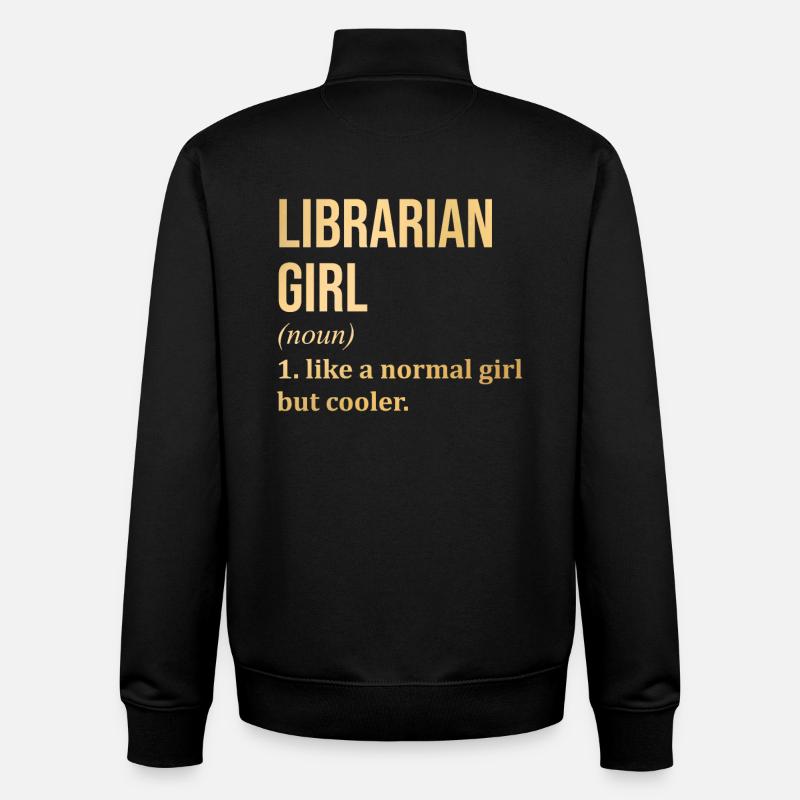 Librarian - Unisex Organic Zip Sweatshirt by Stanley/Stella - black