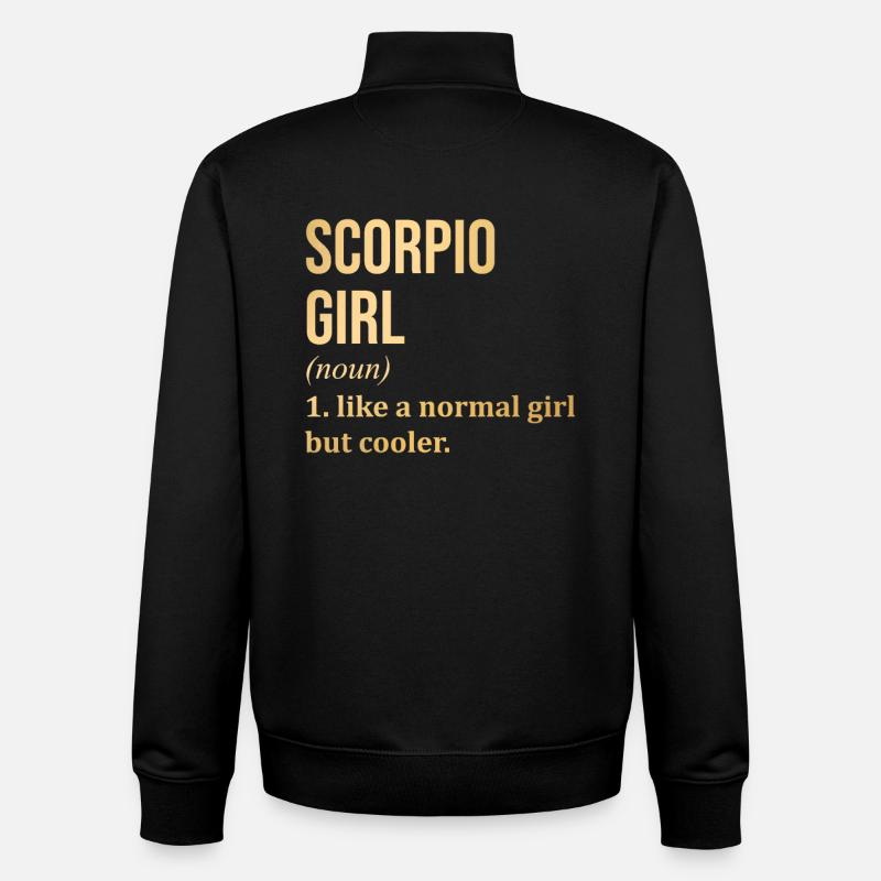 Scorpio - Unisex Organic Zip Sweatshirt by Stanley/Stella - black