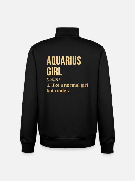 Aquarius Aquarius Aquarius - Unisex Organic Zip Sweatshirt by Stanley/Stella - black