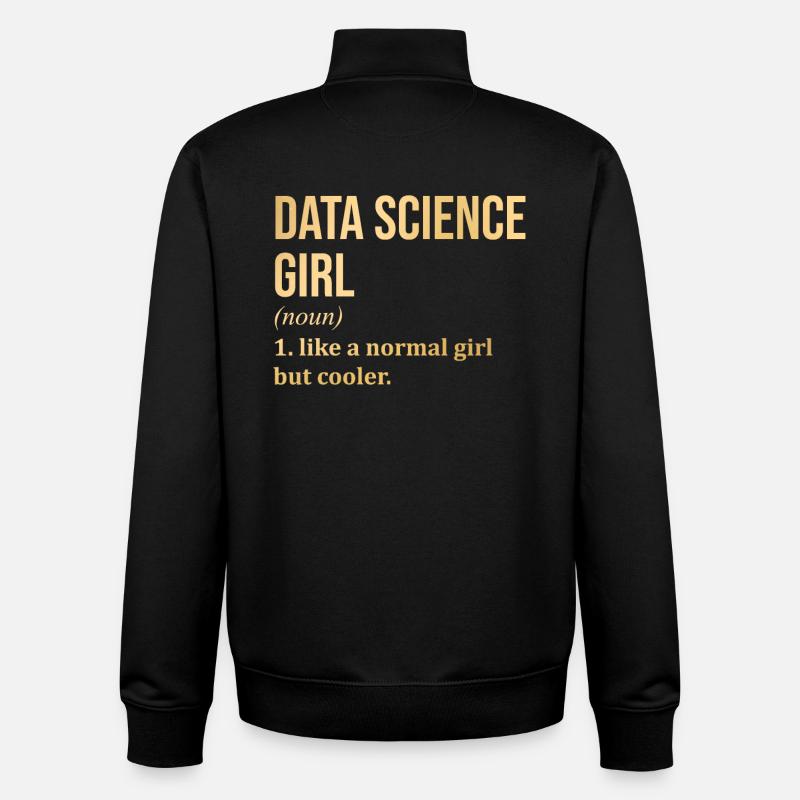 Data Science - Unisex Organic Zip Sweatshirt by Stanley/Stella - black