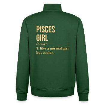 Poissons - Sweat zippé unisexe en coton bio Stanley/Stella - vert bouteille - Dos - AI Model Male 185 dark (185cm)