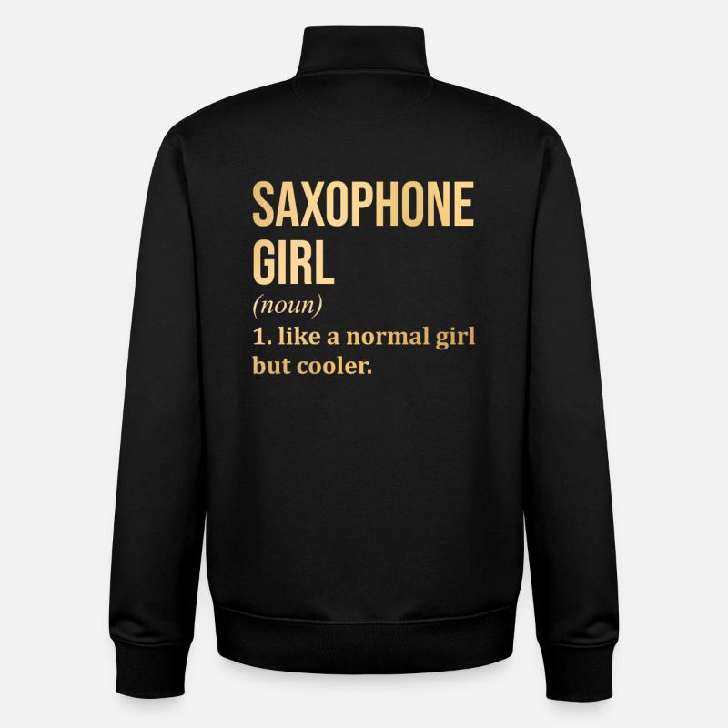 Saxophone - Unisex Organic Zip Sweatshirt by Stanley/Stella - black