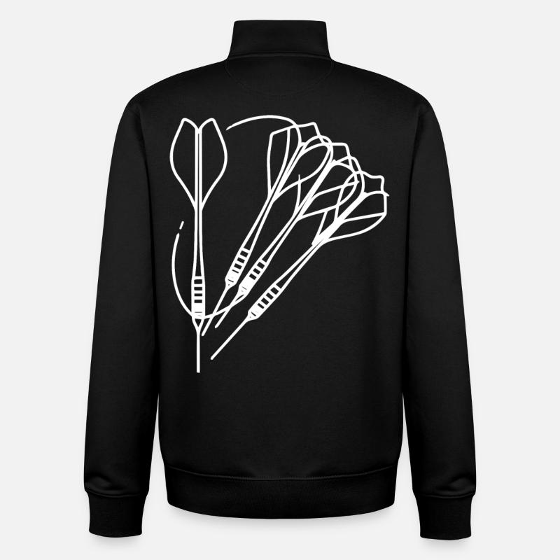 Dart Drawing - Unisex Organic Zip Sweatshirt by Stanley/Stella - black