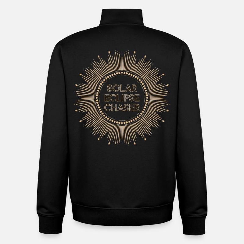 Solar eclipse chaser - Unisex Organic Zip Sweatshirt by Stanley/Stella - black