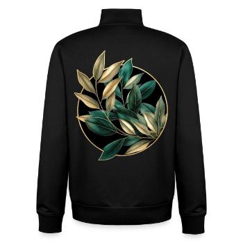 Elegante Pflanzen - Unisex Organic Zip Sweatshirt von Stanley/Stella - Schwarz - Hinten - AI Model Male 185 light (185cm)