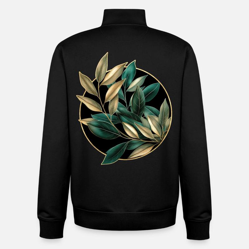 Plantes élégantes - Sweat zippé unisexe en coton bio Stanley/Stella - noir