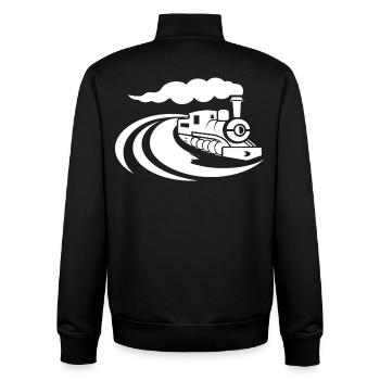 Lokomotive - Unisex Organic Zip Sweatshirt von Stanley/Stella - Schwarz - Hinten - AI Model Male 185 light (185cm)