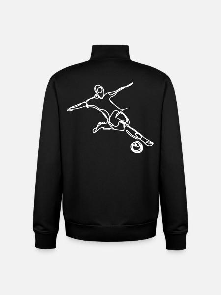 Footballer - Unisex Organic Zip Sweatshirt by Stanley/Stella - black