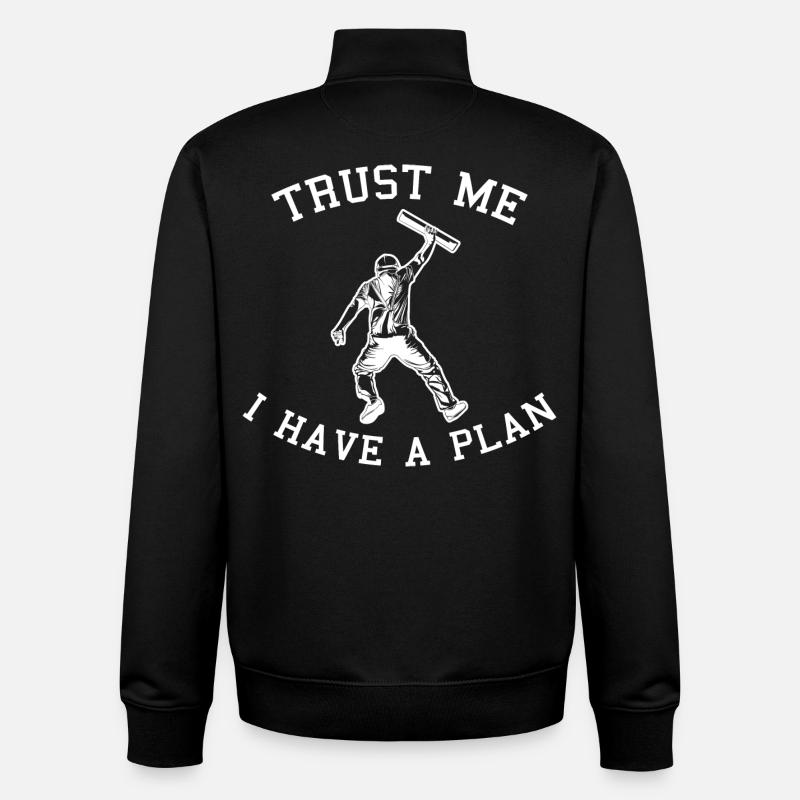 Croyez-moi, j’ai un plan - Sweat zippé unisexe en coton bio Stanley/Stella - noir