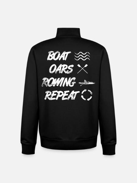 Boat Rowing Rowing Repetition - Unisex Organic Zip Sweatshirt by Stanley/Stella - black