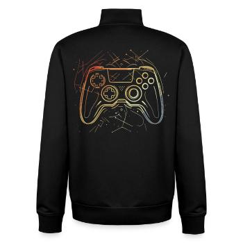 Gaming Controller Skizze Retro - Unisex Organic Zip Sweatshirt von Stanley/Stella - Schwarz - Hinten - AI Model Male 185 light (185cm)