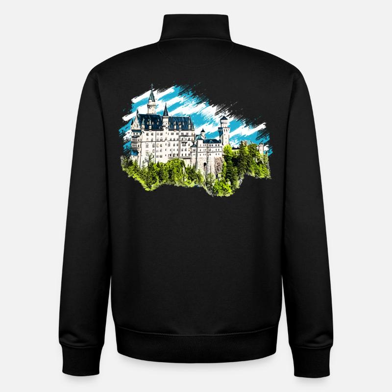Schloss Neuschwanstein - Unisex Organic Zip Sweatshirt von Stanley/Stella - Schwarz