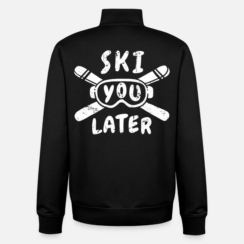 Ski You Later - Unisex Organic Zip Sweatshirt von Stanley/Stella - Schwarz