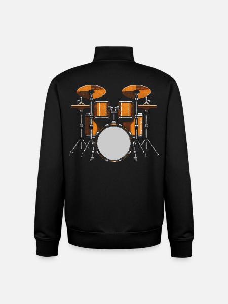 Drummer - Unisex Organic Zip Sweatshirt by Stanley/Stella - black