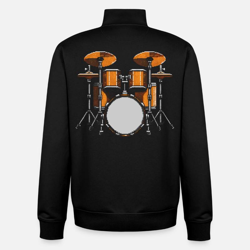 Batteur - Sweat zippé unisexe en coton bio Stanley/Stella - noir