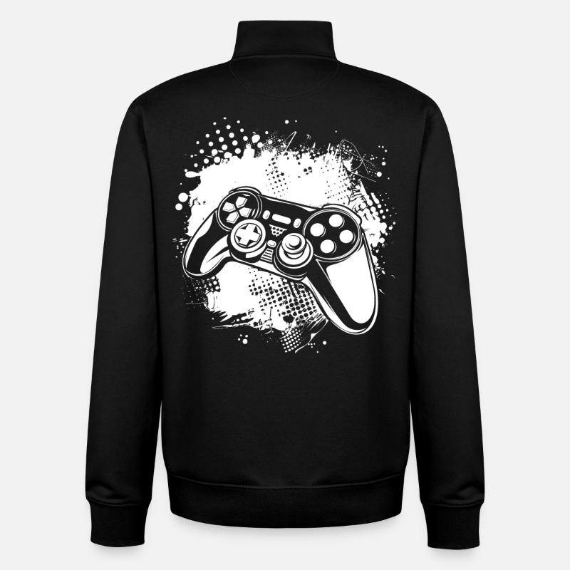 Jeu - Sweat zippé unisexe en coton bio Stanley/Stella - noir