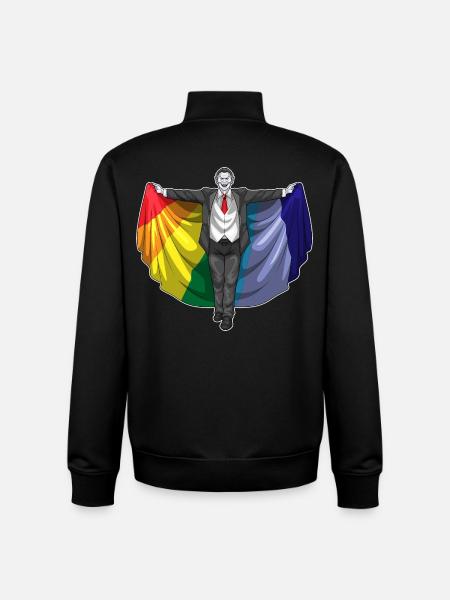 Vampire Halloween Rainbow - Unisex Organic Zip Sweatshirt by Stanley/Stella - black