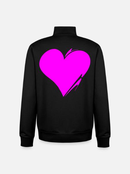 Herz ❤️ - Unisex Organic Zip Sweatshirt von Stanley/Stella - Schwarz
