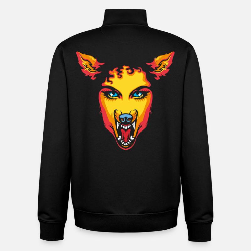 Wild bleiben - Unisex Organic Zip Sweatshirt von Stanley/Stella - Schwarz